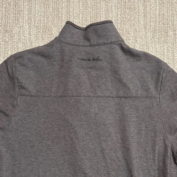 Travis Mathew Men's Size S Coffee Brown Smoke Signals 1/2 Zip Golf Sweatshirt - Picture 12 of 13